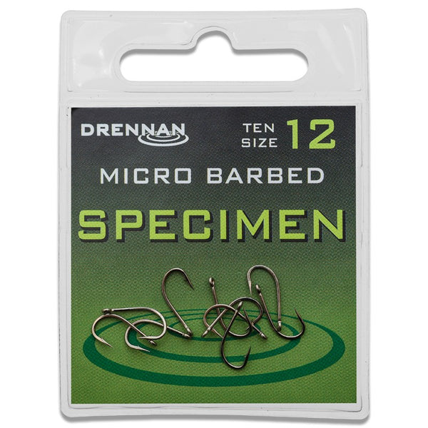 Drennan Eyed Specimen Micro Barbed Hooks Pack of 10
