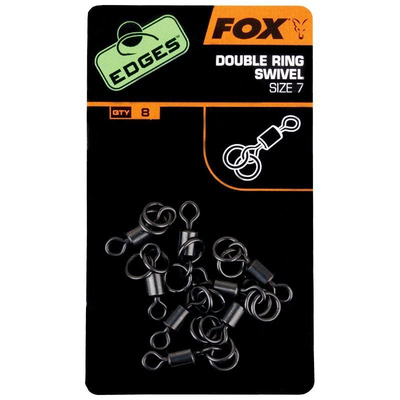 Fox Edges Double Ring Swivel Size 7 Pack of 8