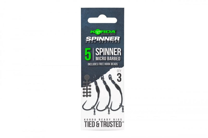 Korda Spinner Hook Sections Spinner Barbless & Micro Barbed