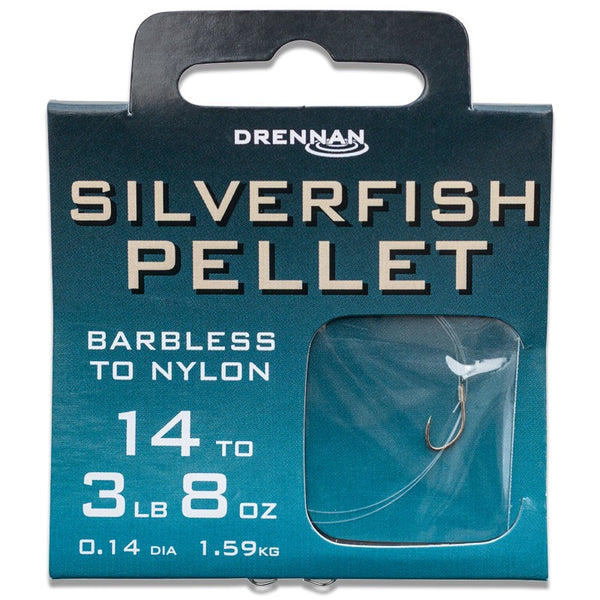 Drennan Barbless Silverfish Pellet Hooks To Nylon