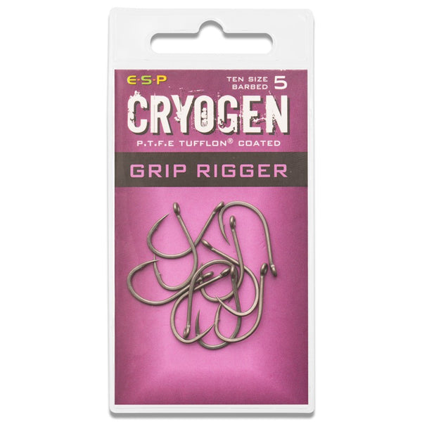 ESP Cryogen Grip Rigger Hooks Barbed Pack of 10