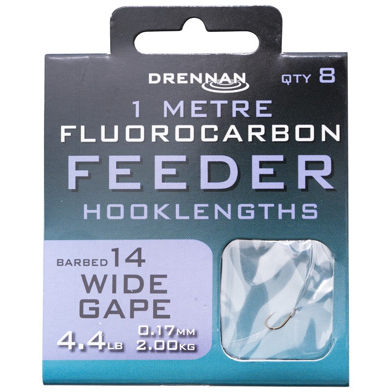 Drennan Micro Barbed Wide Gape Fluorocarbon Feeder Rigs